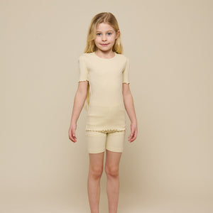 Modal Rib Short Tights - Tween - OffWhite | 101321 Lottie
