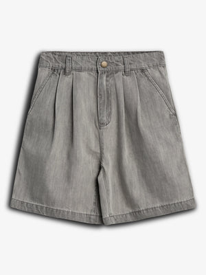 Long Line Denim Shorts - Tween - Grey Denim | 100102 Lea