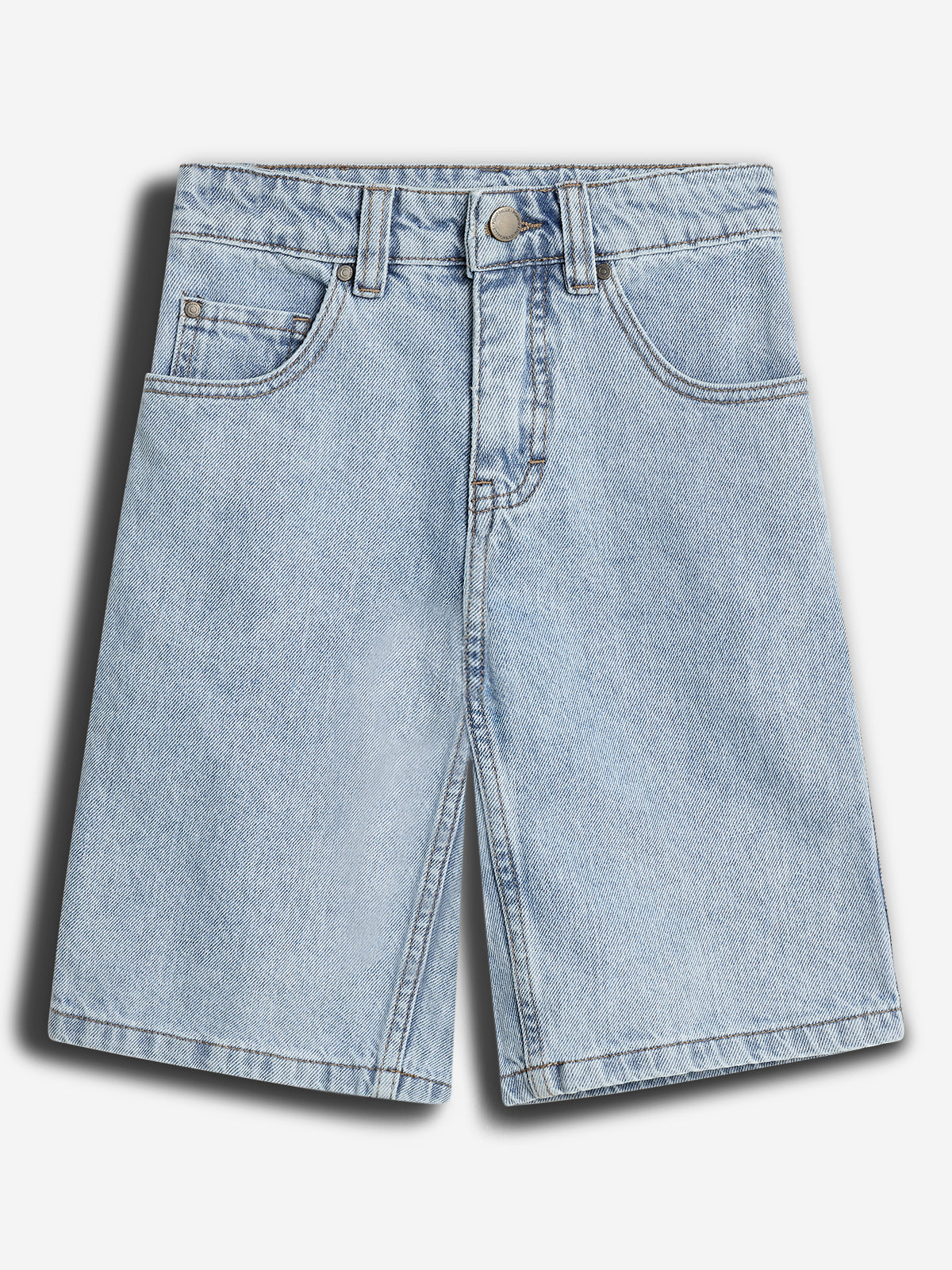 Long Line Denim Shorts - Tween - Light Blue Denim | 100357 Storm