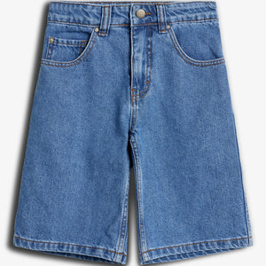 Long Line Denim Shorts - Tween - Blue Denim | 100358 Storm