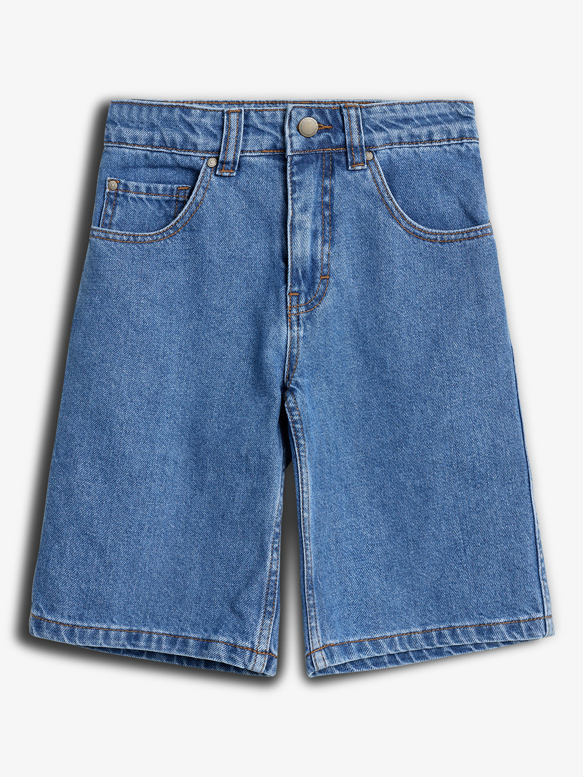 Long Line Denim Shorts - Tween - Blue Denim | 100358 Storm
