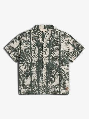 Linen Tropical Shirt - Petrol | 100111 Mateo