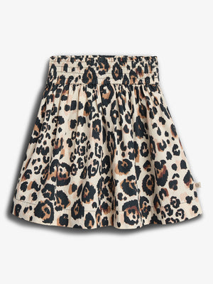 Over-knee Poplin Skirt - Leopard print | 100228 Laura
