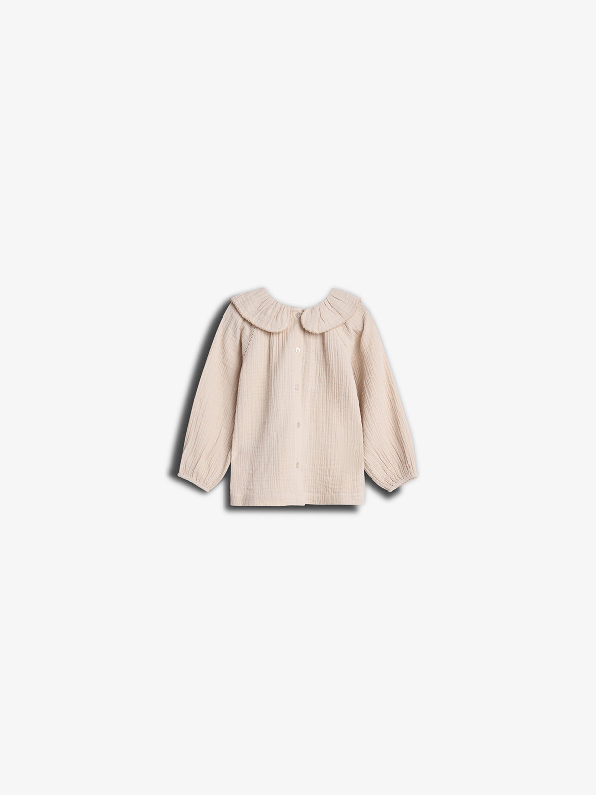 Muslin Collar Blouse - Kids - Light Beige | 100237 Ella