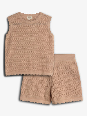 Knit Shorts and Top - Rose | 100287 Vivi