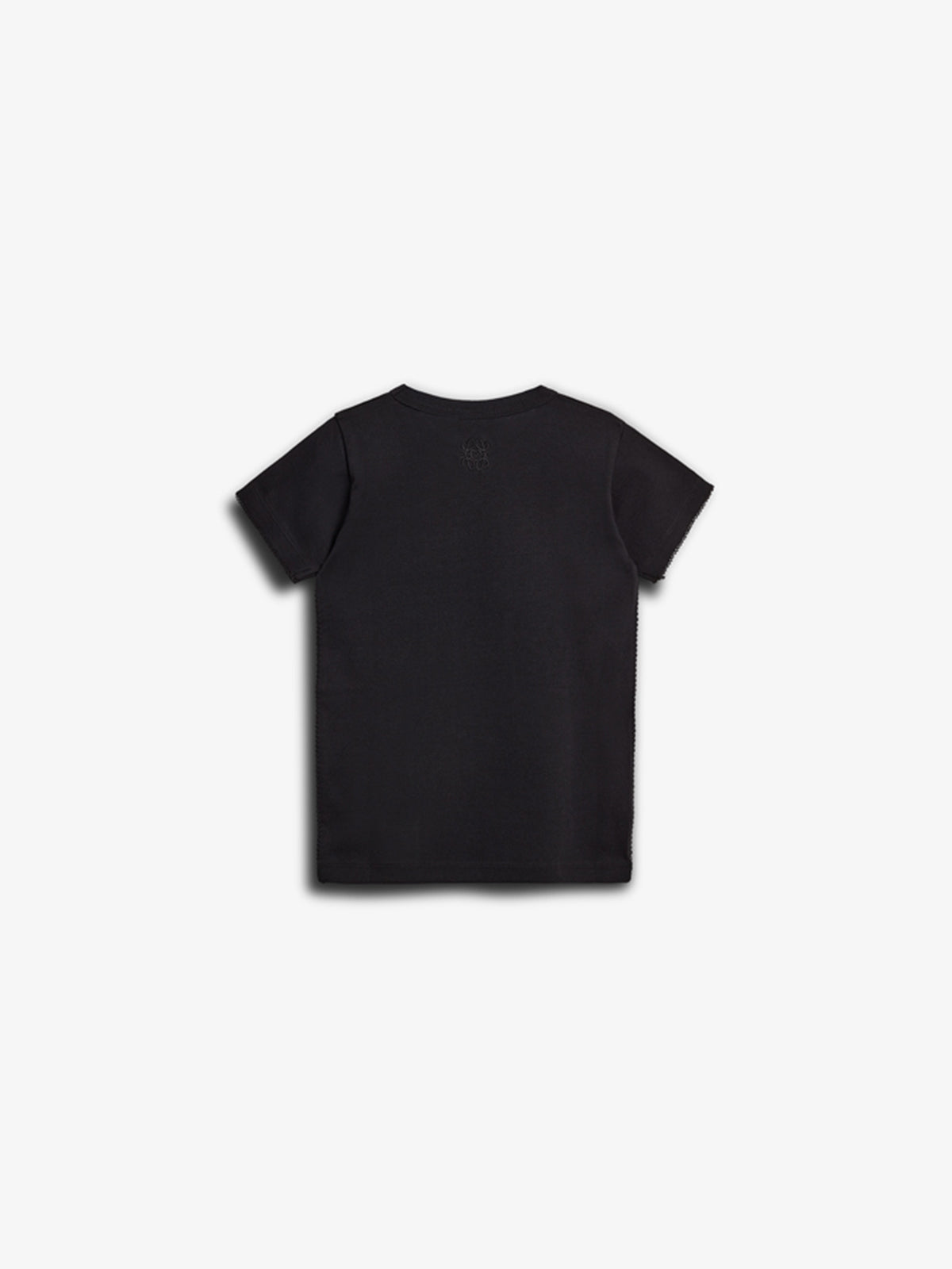 Fitted T-Shirt w. Picot stitch - Tween - Black | 100379 Tina