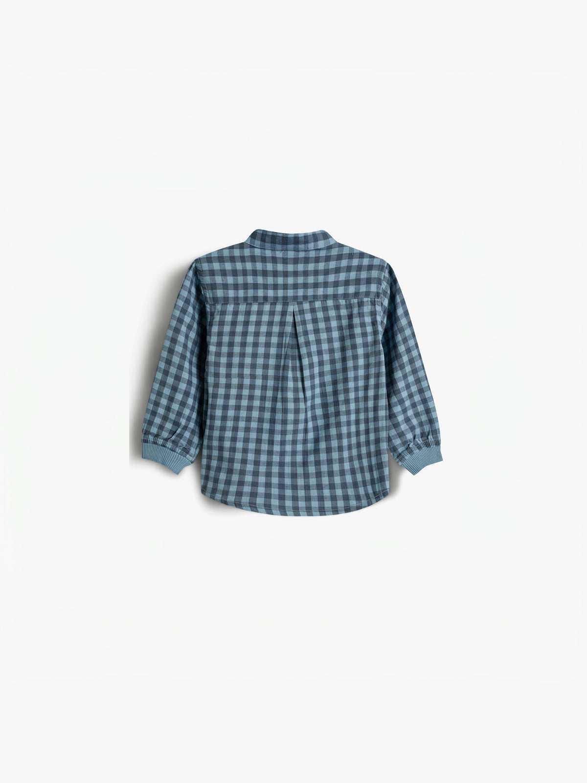 Gingham Cotton Shirt - Little - Blue