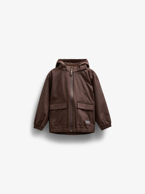 Shell Jacket with Patch Pocket - Kids - Chocolate | 100499 Luke