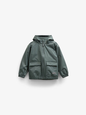Shell Jacket with Patch Pocket - Kids - Dusty Dark Green | 100501 Luke
