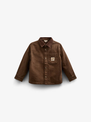 Twill Overshirt - Kids - Chocolate | 100610 Carter