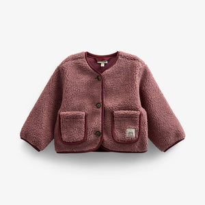 Pile Jacket with Buttons - Kids - Old Rose | 100628 Mayfield