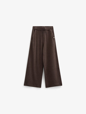 Soft Rib Wide Leg Pants - Tween - Chocolate Melange | 100701 Alana