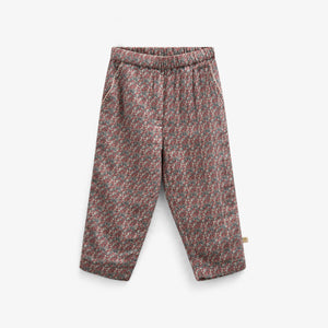Printed Double Gauze Trousers - Kids - Rose / Green | 100734 Maggie