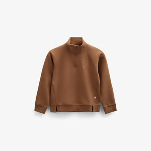Half Zip Sweatshirt - Tween - Coffee | 100809 Tristan