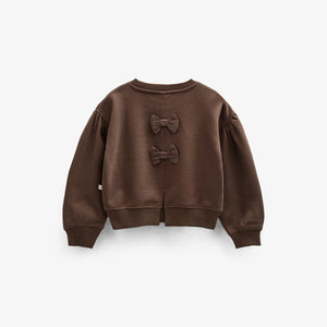 Bow Detail Sweatshirt - Kids - Chocolate | 100814 Ruth