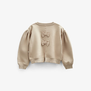 Bow Detail Sweatshirt - Kids - Caffe Latte | 100816 Ruth