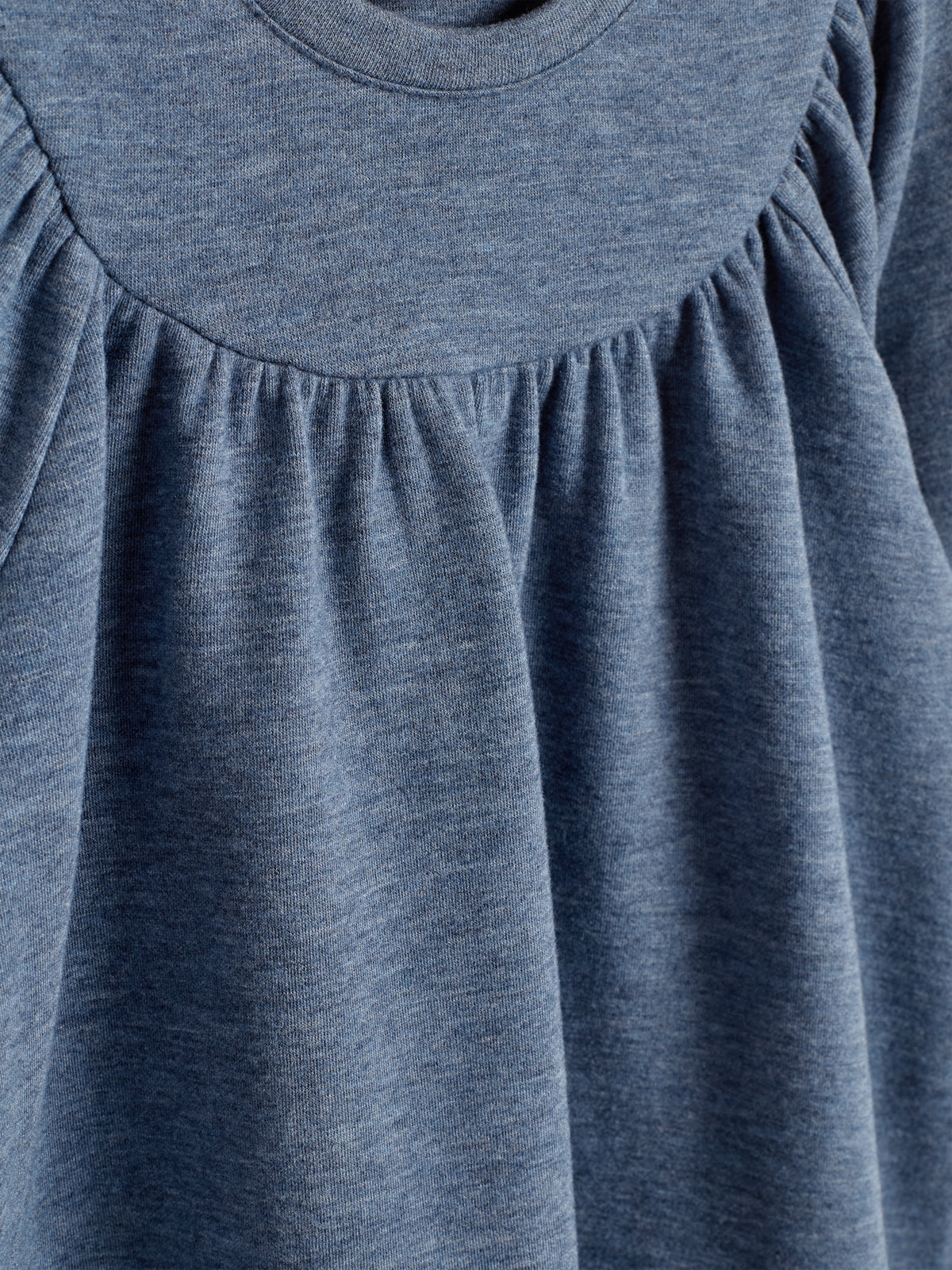 Plush Jersey Dress - Little - Blue Melange