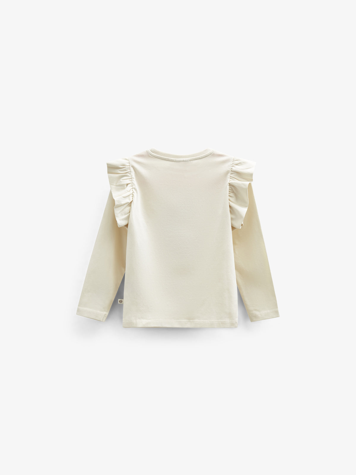 Frill Sleeve Jersey Blouse with Front print - Tween - Off White | 100845 Demi