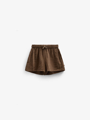 Gauze Shorts - Kids - Dark Brown | 100922 Jasmine
