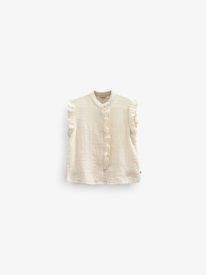 Gauze Sleeveless Top - Kids - Off White | 100930 Jasmine