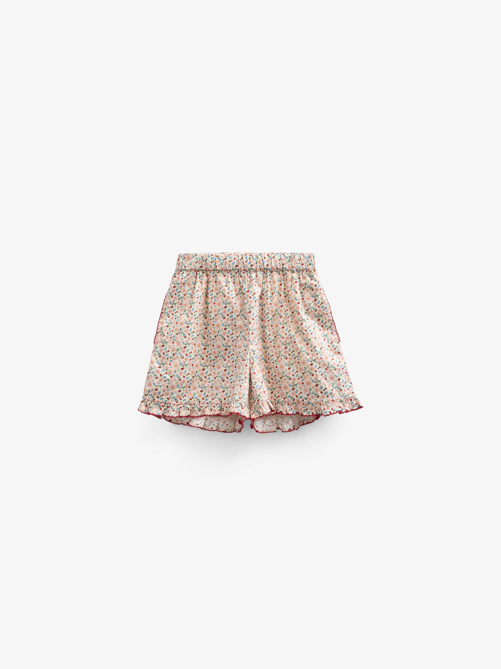 Flower Printed Poplin Shorts - Tween - Rose | 100957 Poppy