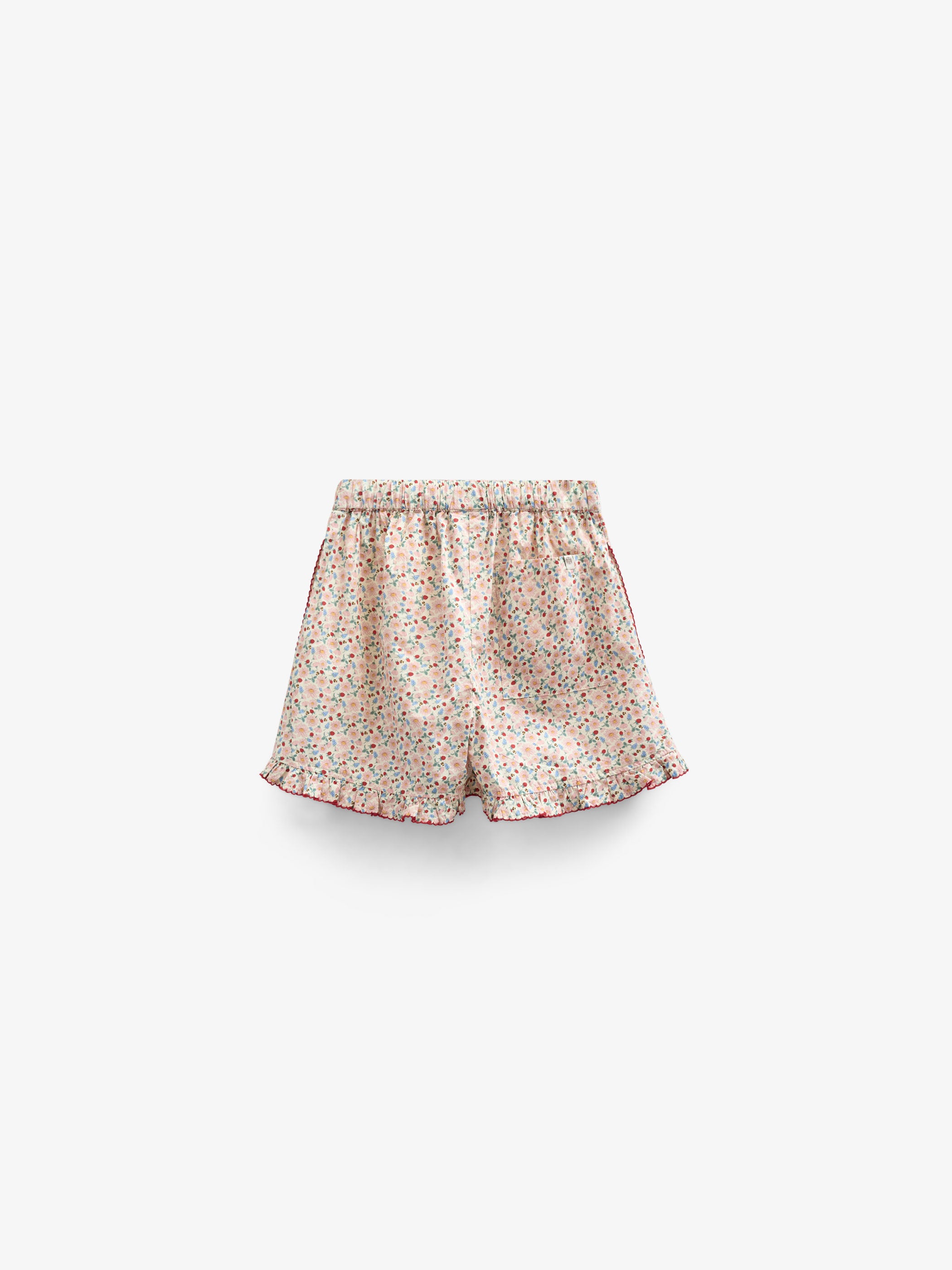 Flower Printed Poplin Shorts - Tween - Rose | 100957 Poppy