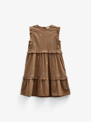 Embroidered Seersucker Dress - Tween - Coconut | 100979 Nora