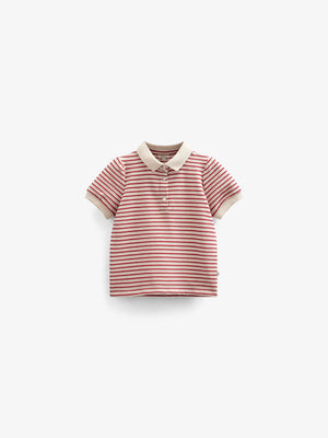 Striped Jersey Polo - Tween - Cherry Red | 101003 Emmie