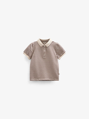 Striped Jersey Polo - Tween - Brown | 101005 Emmie