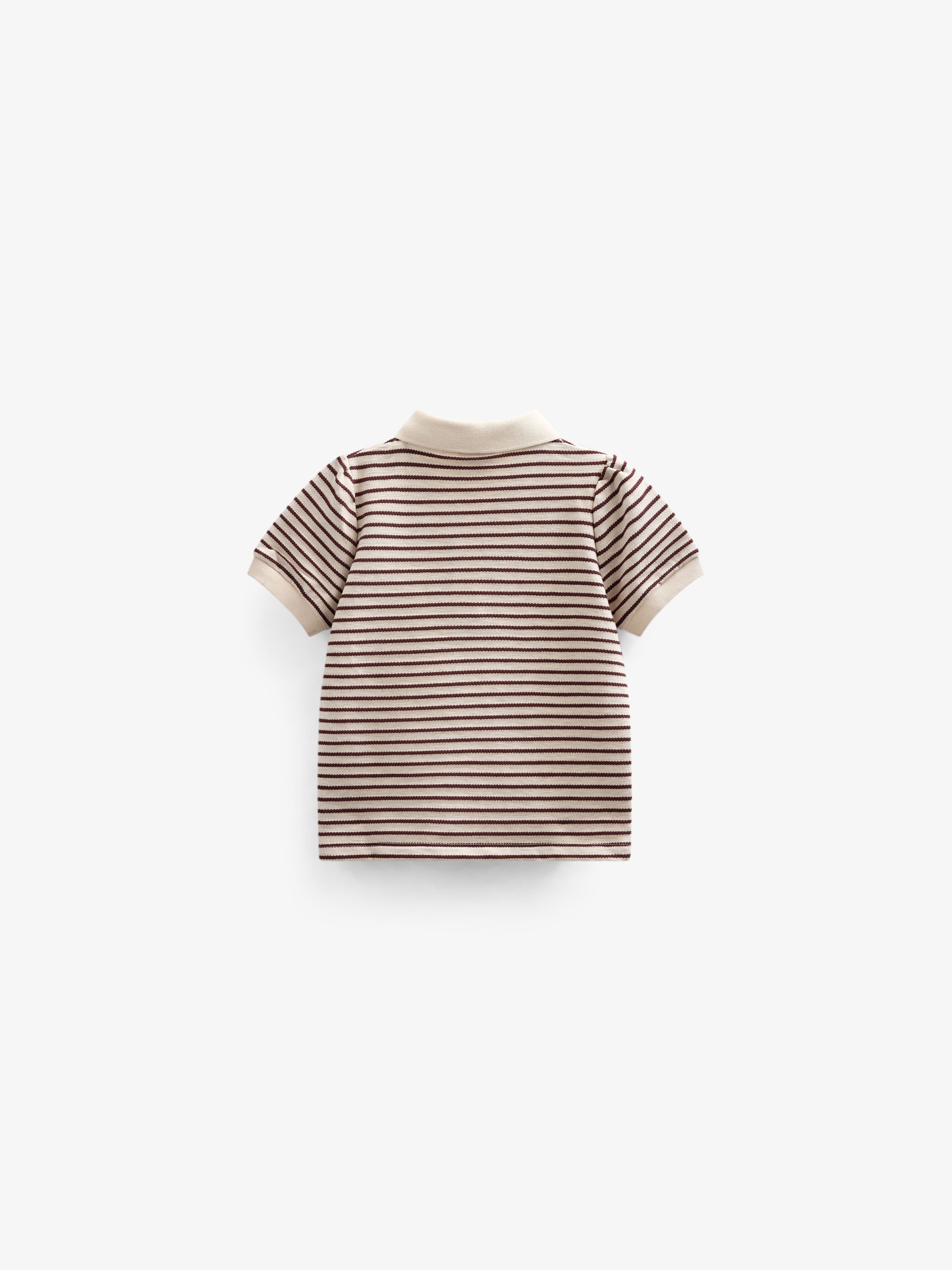 Striped Jersey Polo - Tween - Brown | 101005 Emmie