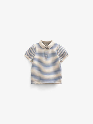 Striped Jersey Polo - Tween - Blue | 101007 Emmie