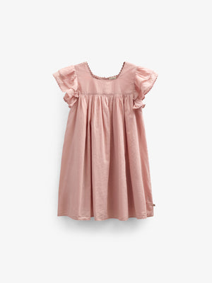 Cotton Dress with Ric Rac Frill - Tween - Rose Tan | 101065 Alma