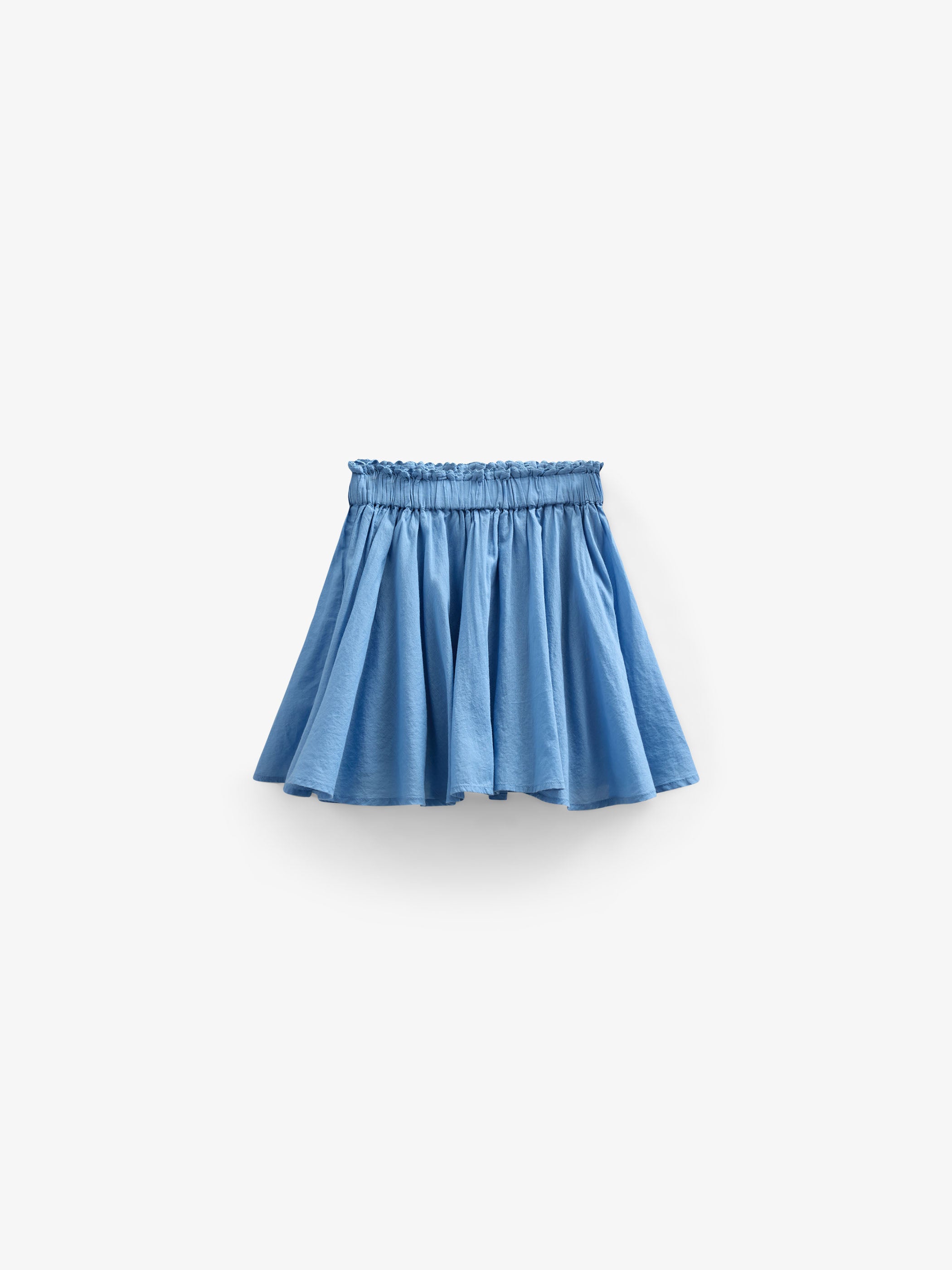 Cotton Skirt with Ric Rac Frill - Tween - Dusty Blue | 101070 Alma