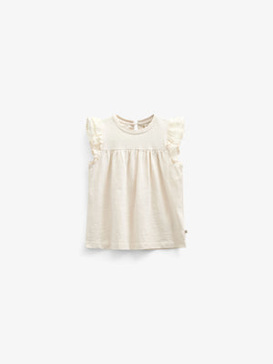 Jersey Blouse with Ric Rac Frill - Tween - Offwhite | 101071 Gabriella