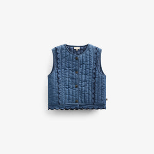 Quillted Denim Vest - Tween - Blue Denim | 101083 Isabella