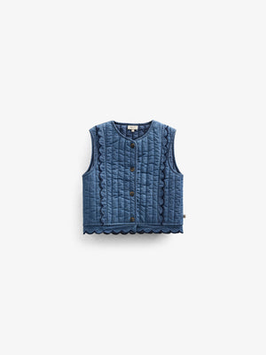 Quillted Denim Vest - Tween - Blue Denim | 101083 Isabella