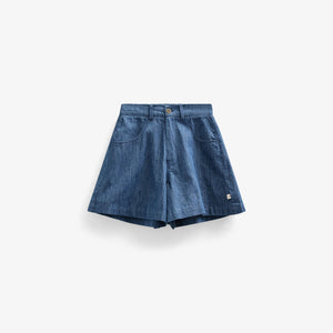 Flared Light Denim Shorts - Tween - Blue Denim | 101084 Isabella