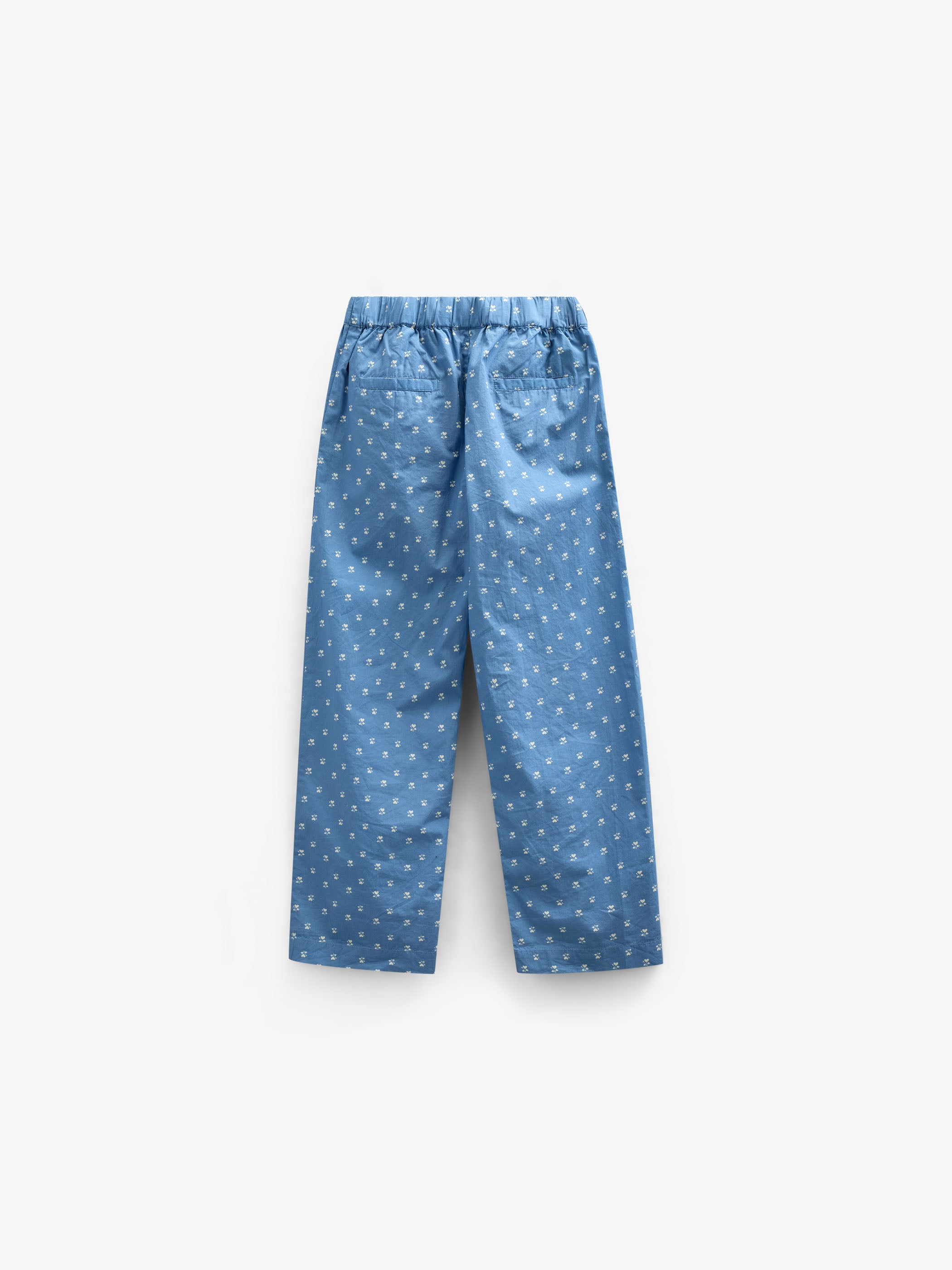 Printed Poplin Trousers - Tween - Dusty Blue | 101089 Camilla