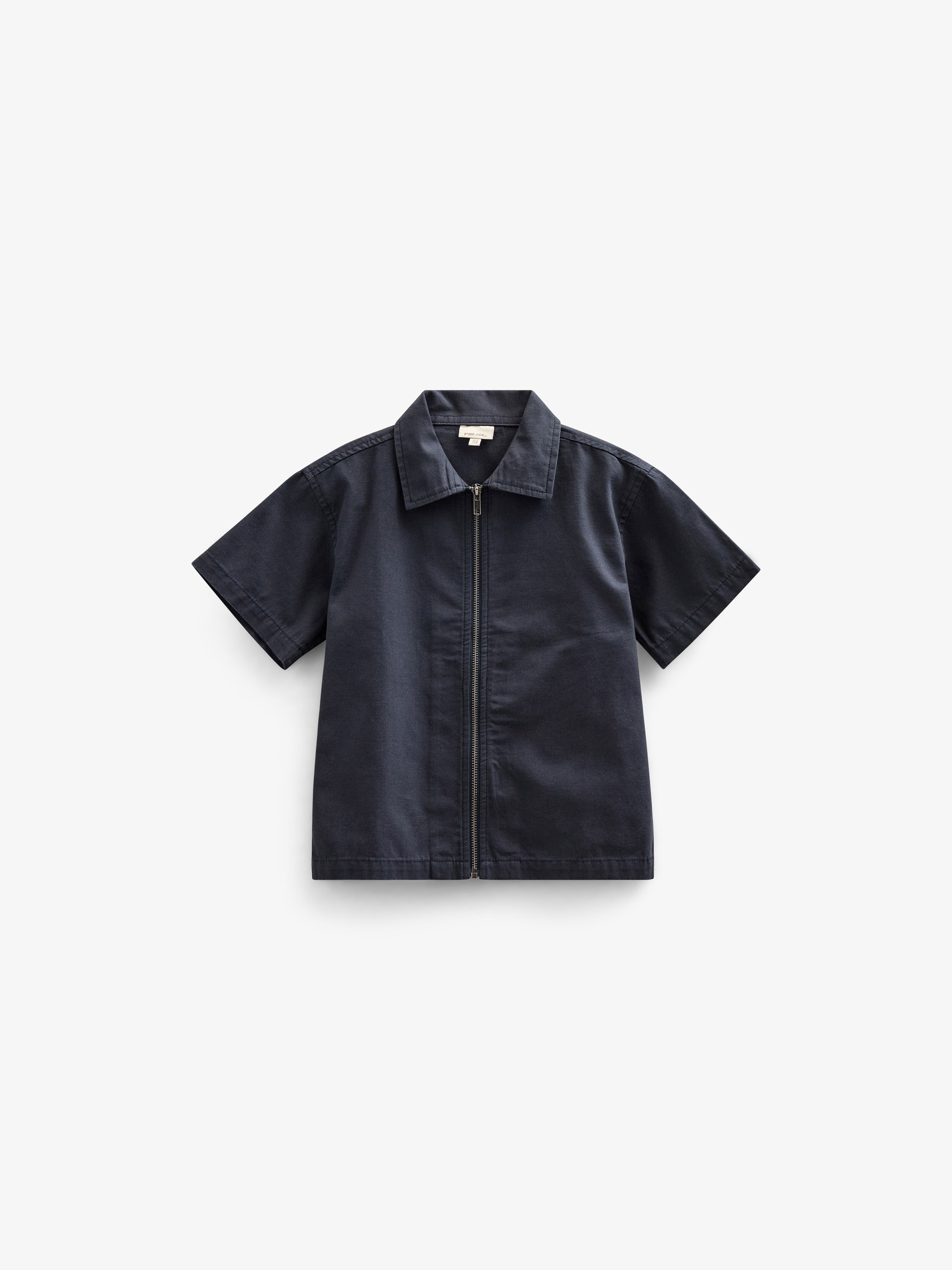 Canvas Shirt Jacket with Zipper - Tween - Navy | 101127 Isack
