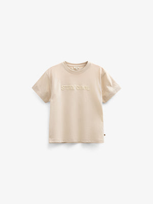 Slub jersey Embroidery T-shirt - Tween - Off White | 101160 Villum