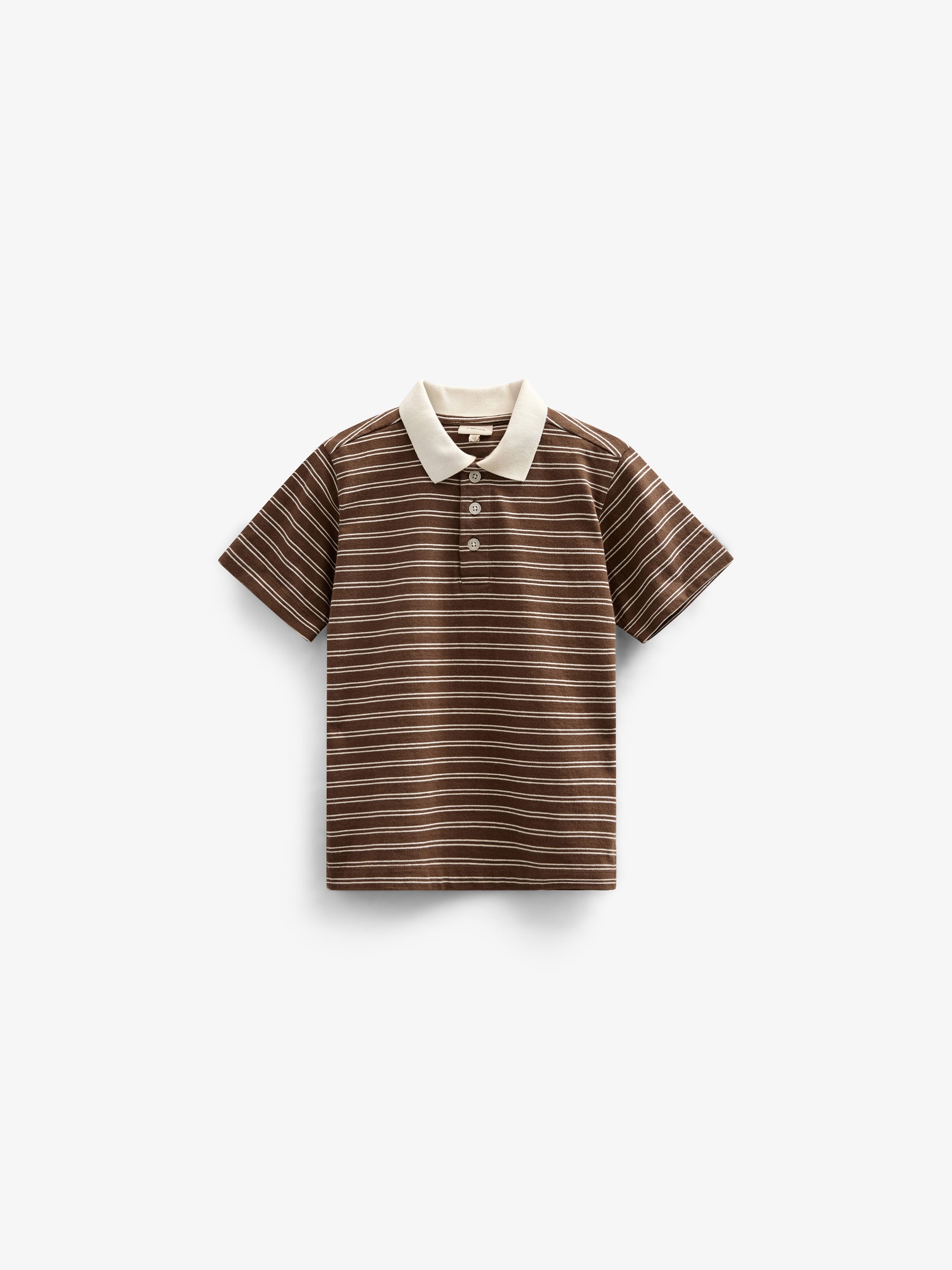 Striped Jersey Poloshirt - Kids - Dark Brown | 101173 Otto