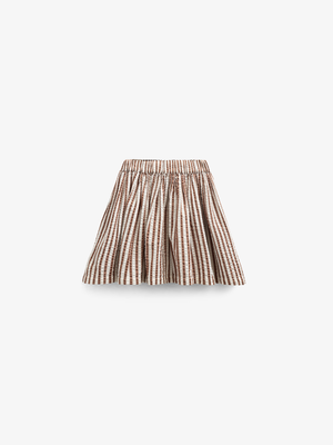 Striped Seersucker Skirt - Tween - Brown | 101194 Nadia