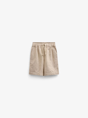 Textured Woven Cotton Shorts - Kids - Sand | 101197 Walter
