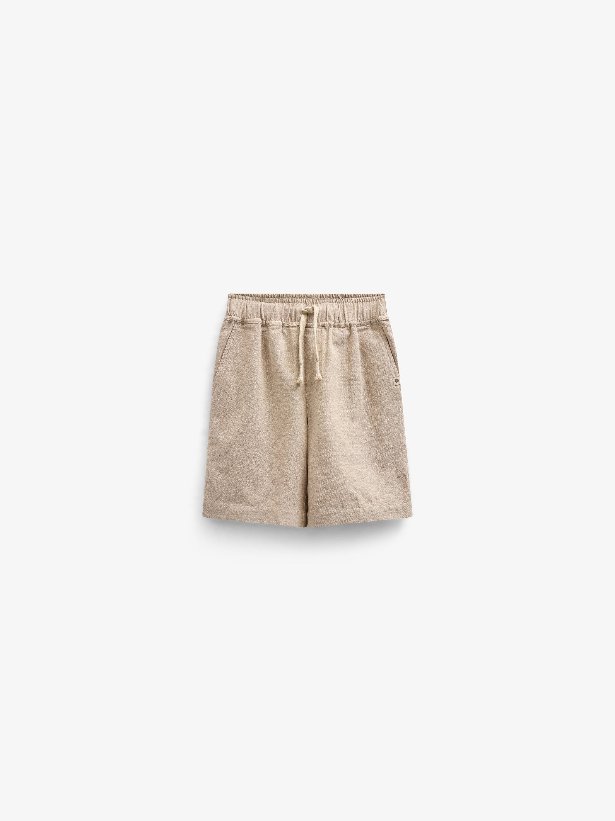 Textured Woven Cotton Shorts - Tween - Sand | 101198 Walter