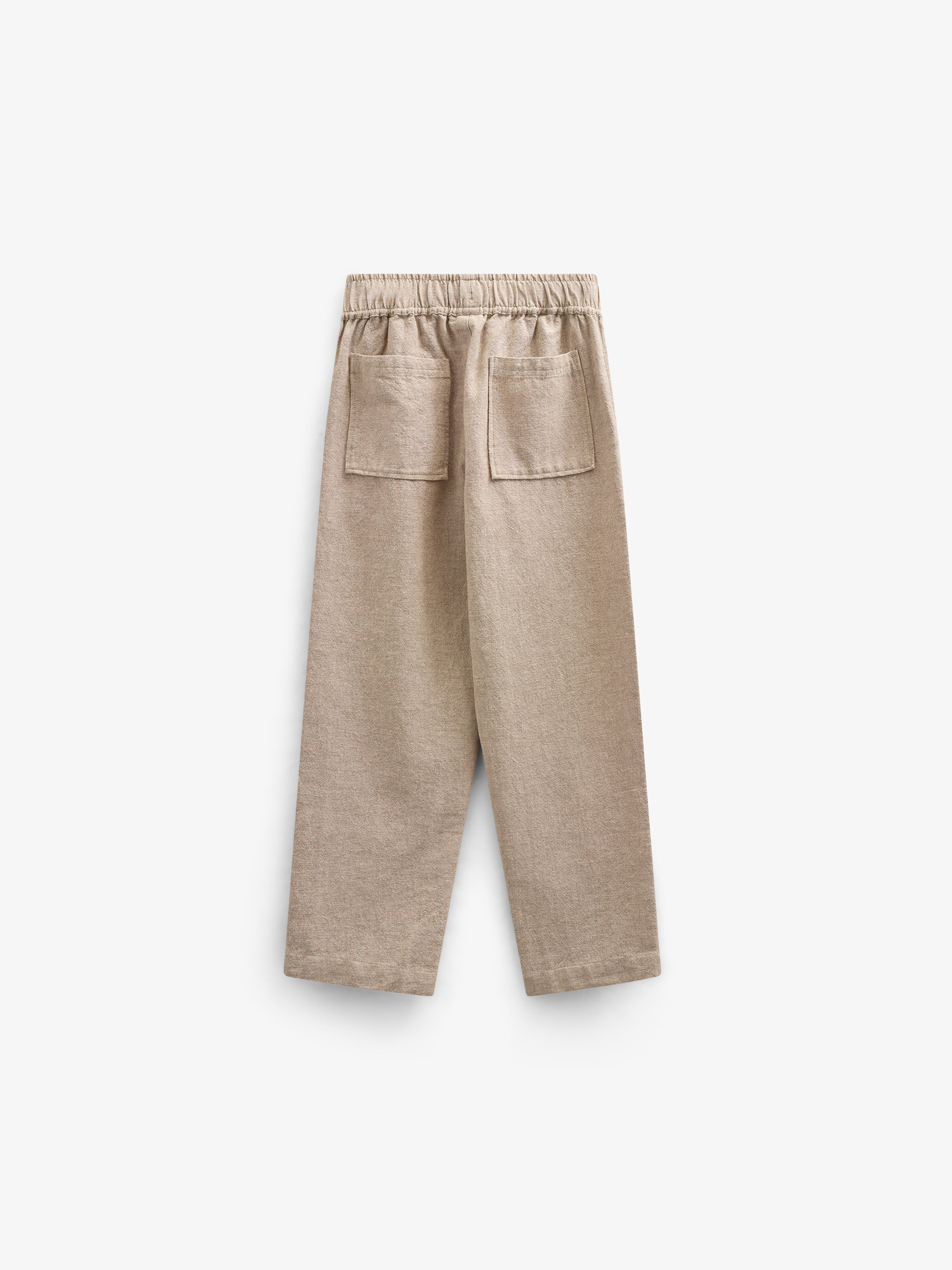 Textured Woven Cotton Trousers - Tween - Sand | 101200 Walter