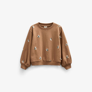 Embroidered Crewneck Sweatshirt - Kids - Coconut | 101213 Kimber