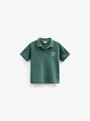 Textured Jersey Polo T-shirt - Tween - Tropical Green | 101216 Sonny