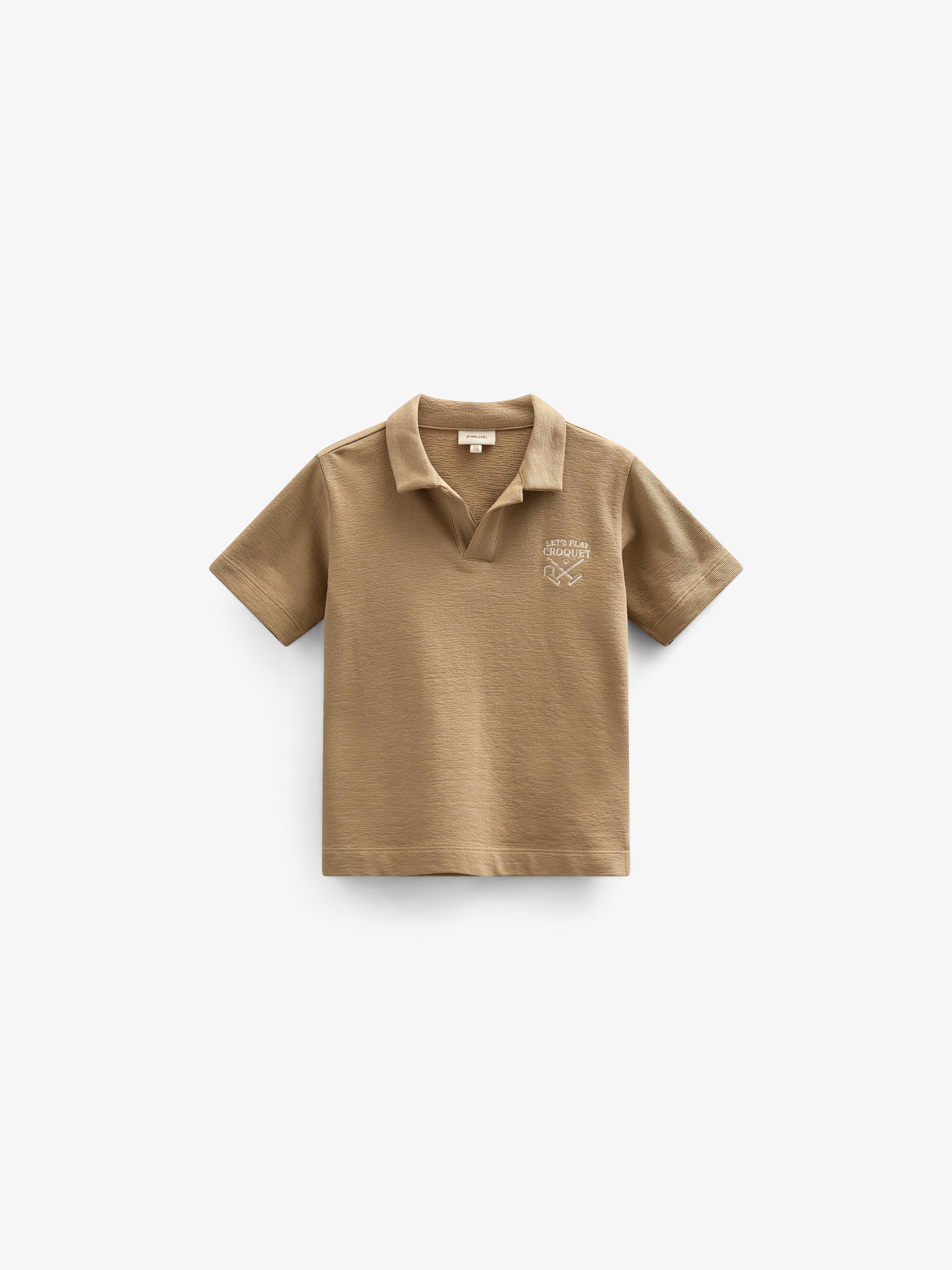 Textured Jersey Polo T-shirt - Tween - Khaki | 101218 Sonny