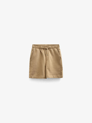Textured Jersey Shorts - Tween - Khaki | 101222 Sonny