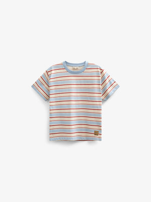 Retro Striped T-shirt - Tween - Powder Blue | 101276 Steven